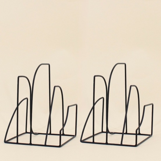 Lot de 2 porte documents en métal noir