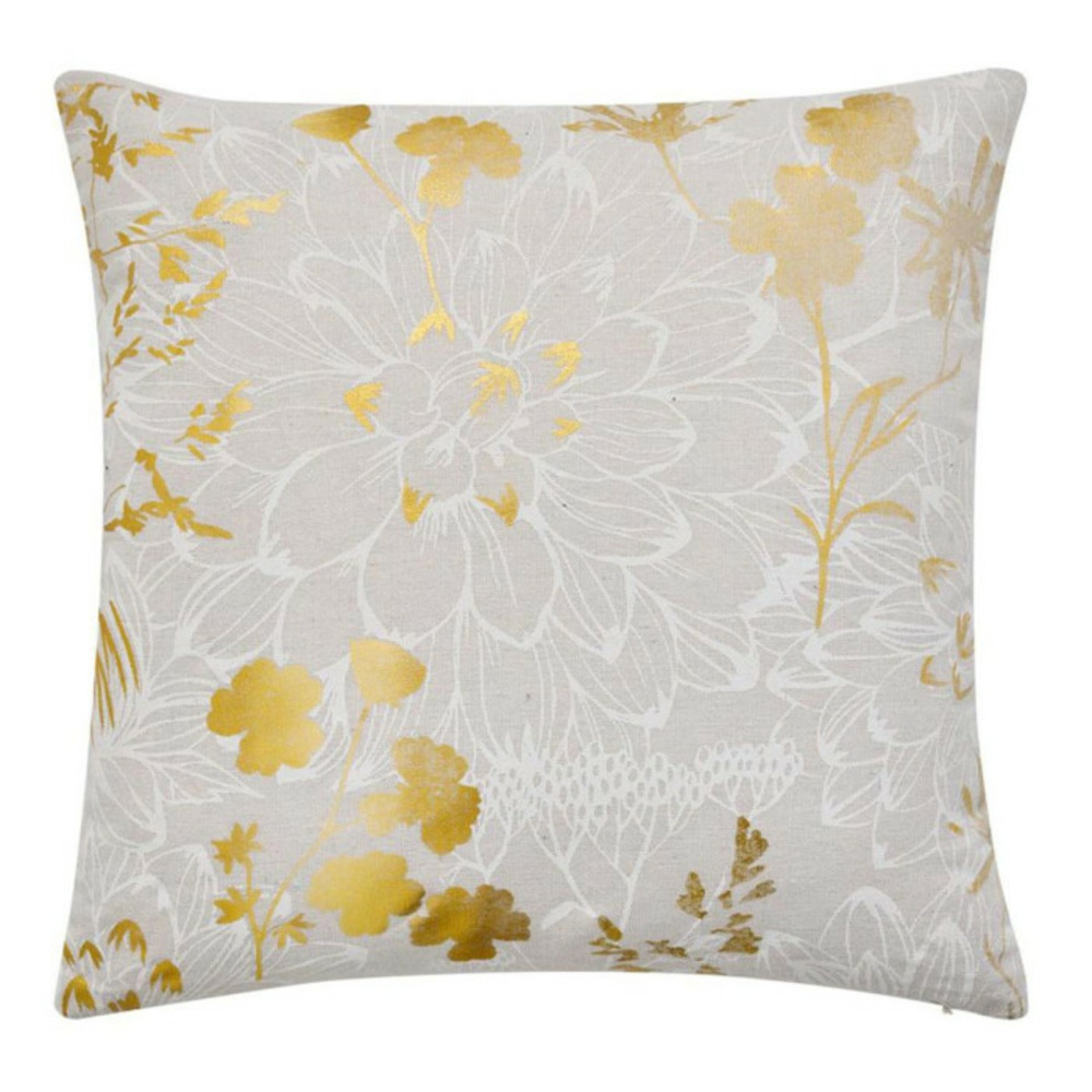 Coussin déco imprimé métallisé 