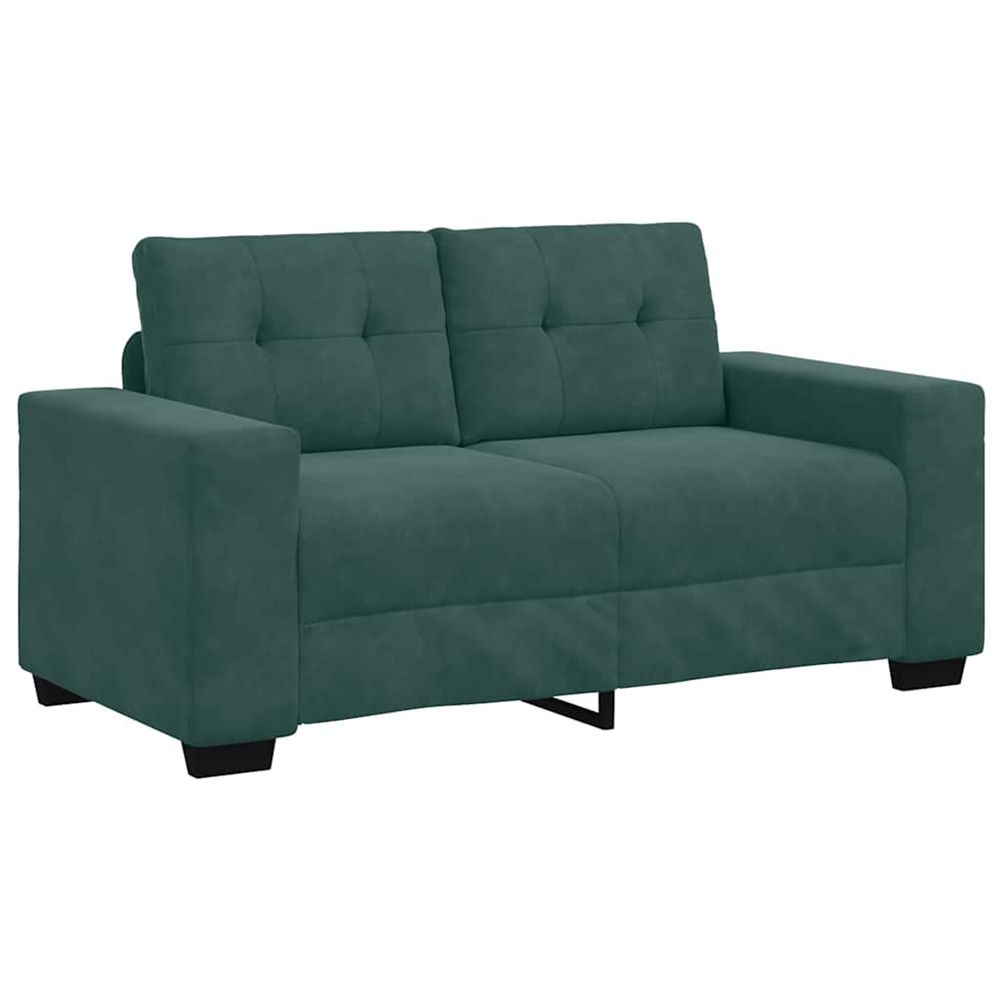 Canapé deux places vert foncé 160 cm velours