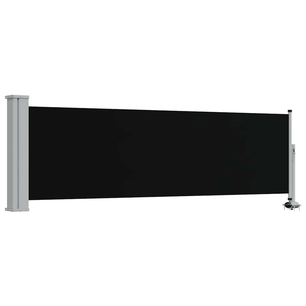 Auvent latéral rétractable de patio 80x300 cm noir