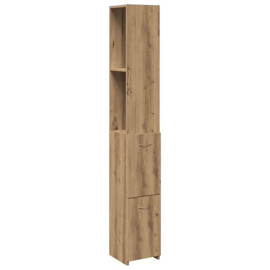 Armoire de salle de bain chêne artisanal 25x25x170 cm
