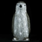 Silhouette de pingouin de noël led acrylique 30 cm