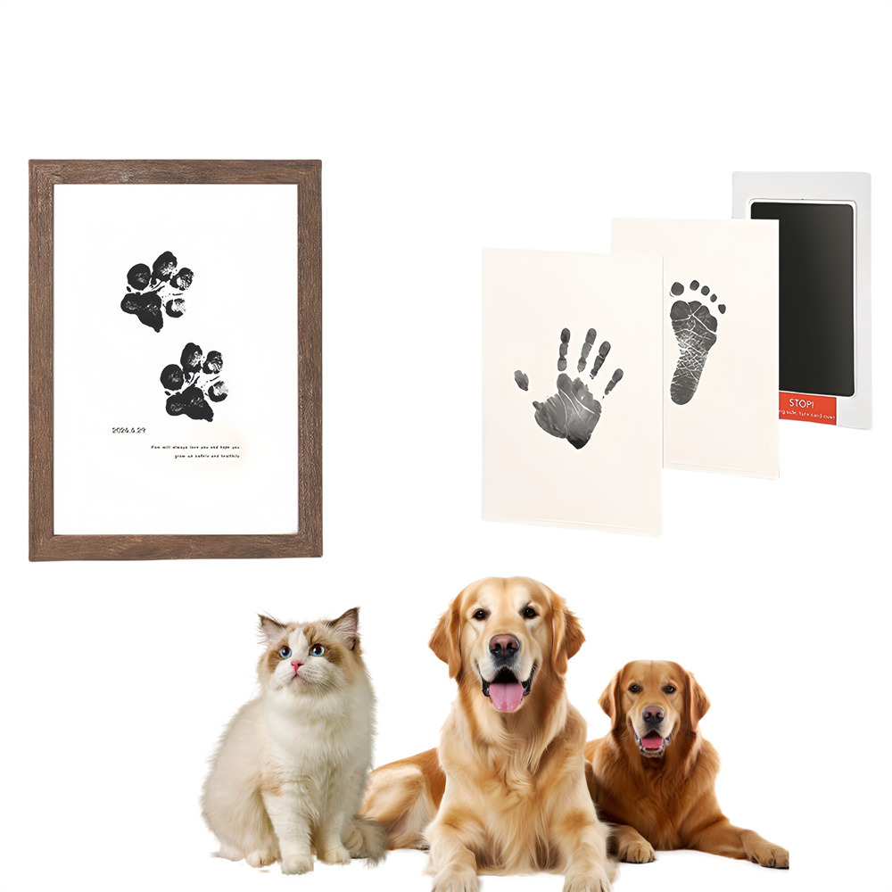 Ensemble pour empreintes de pattes de chien - bois
