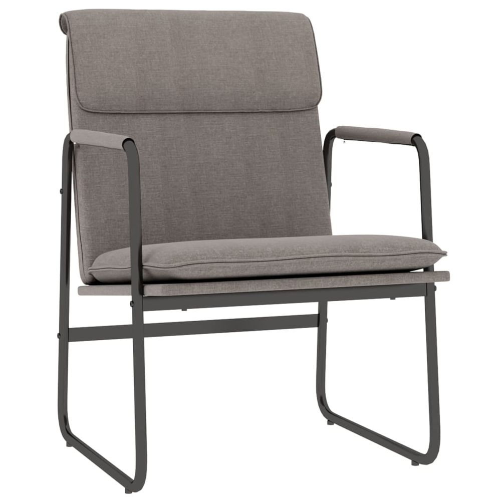 Chaise longue taupe 55x64x80 cm tissu bain de soleil