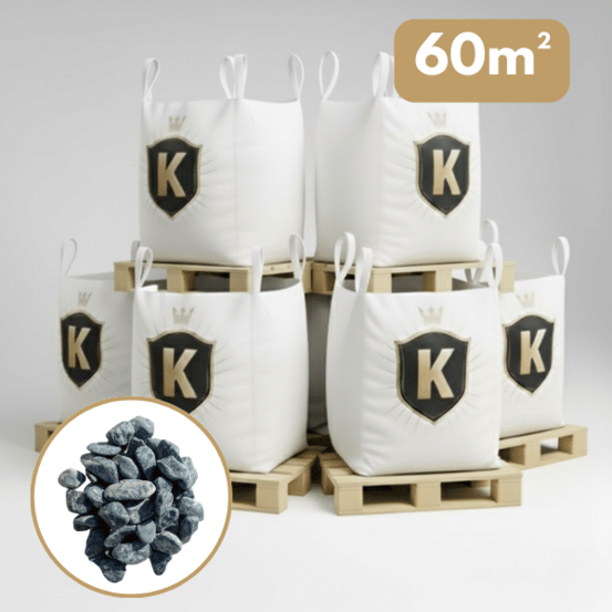 Galet marbre vert 40/60 mm – pack 6 big bag +/- 1,5t – 60 m²