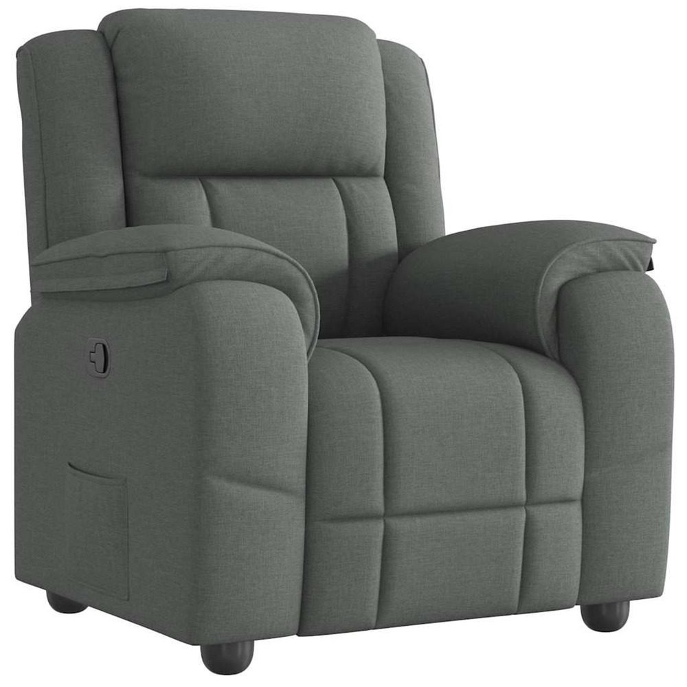 Fauteuil inclinable gris foncé tissu