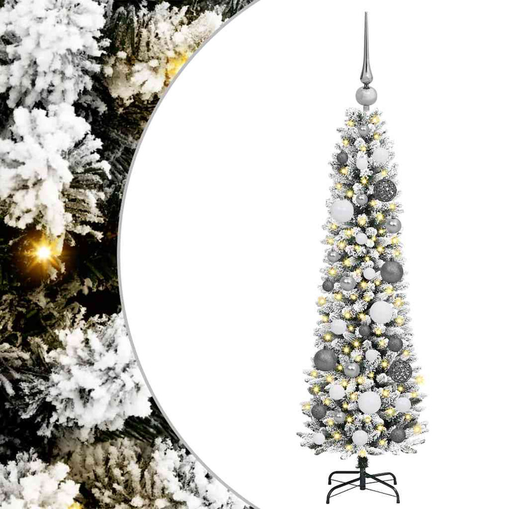 Sapin de noël artificiel blanc 120 cm pvc, métal et plastique