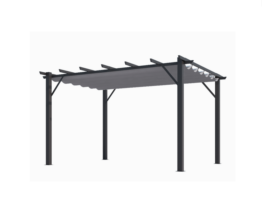 Pergola aluminium gris anthracite poteaux 10x10 cm - per4030gg