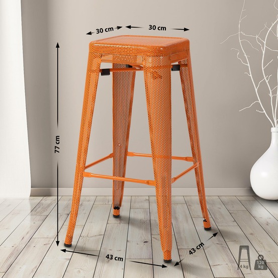 Lot de 4 tabourets de bar fletcher