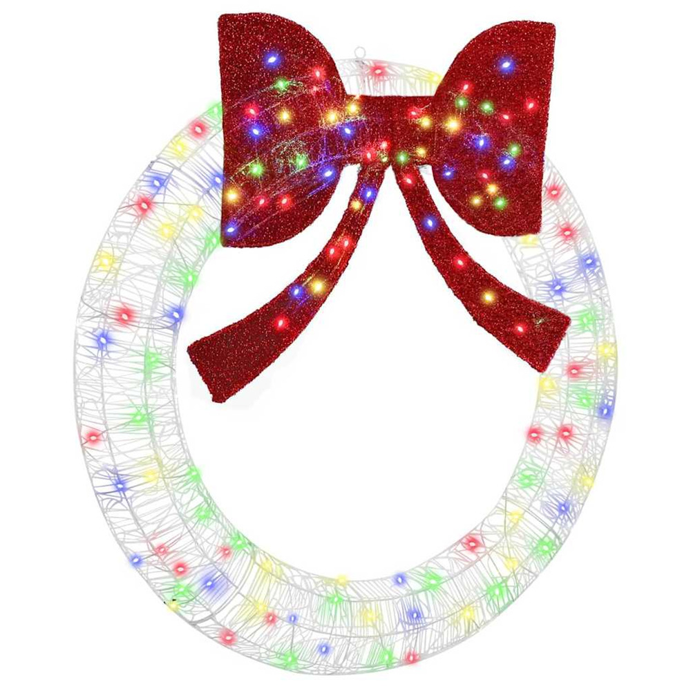 Couronne avec 150 led multicolore 120 cm acrylique