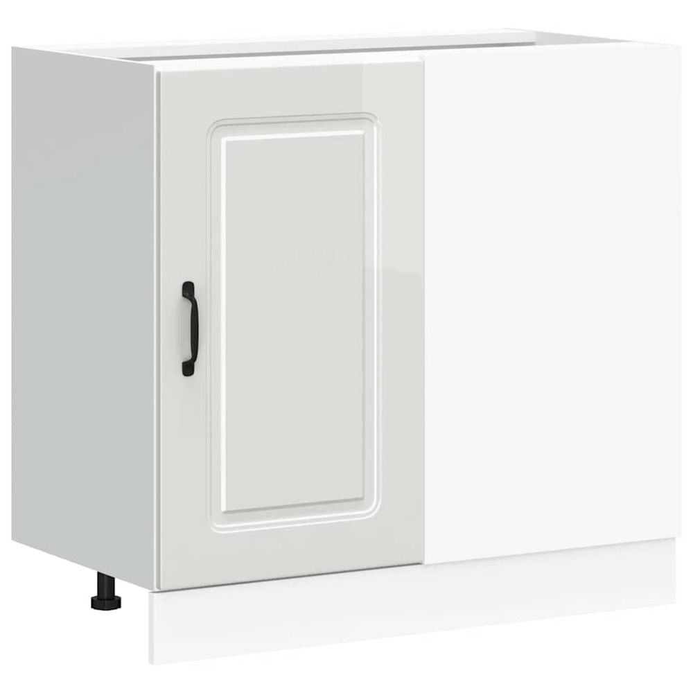 Meuble bas de cuisine « kalmar » bois d'ingénierie blanc brillant