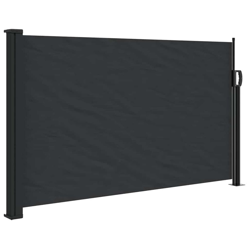 Auvent latéral rétractable noir 117x300 cm