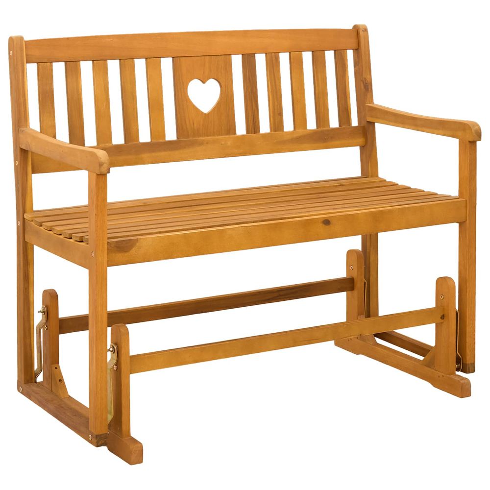 Banc à bascule de jardin naturel 110 x 59 x 97 cm