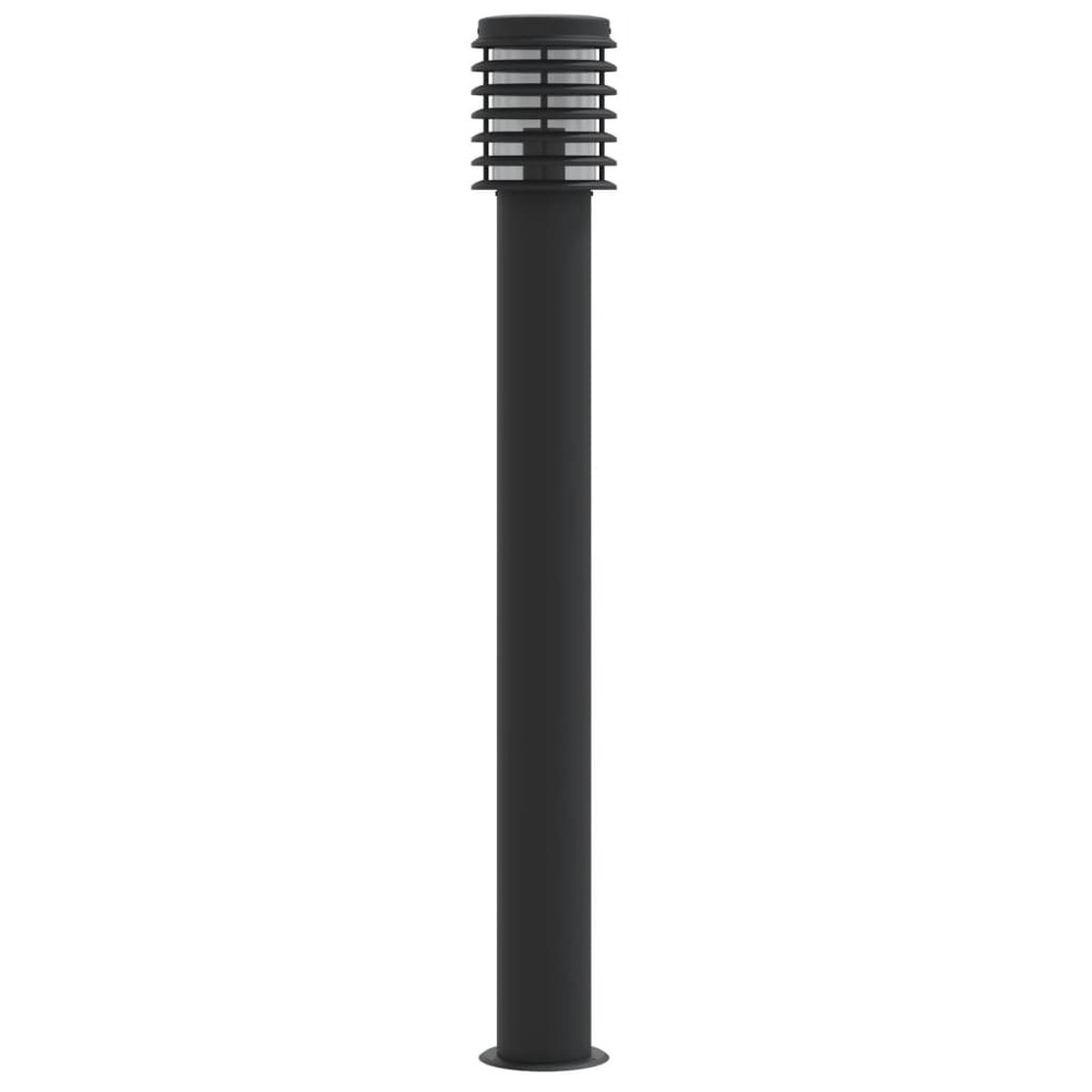 Lampadaire d'extérieur 110 cm acier inoxydable noir