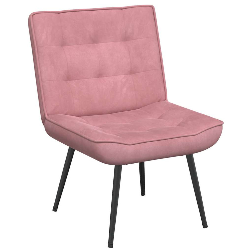 Chaise de relaxation rose 64x74x84 cm velours