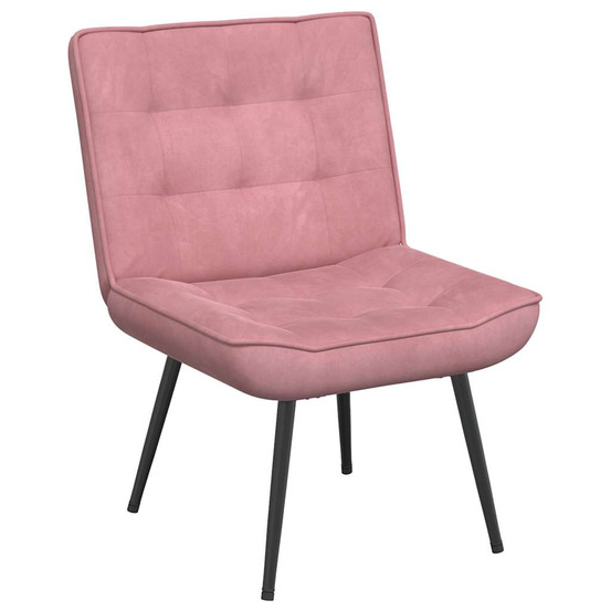 Chaise de relaxation rose 64x74x84 cm velours