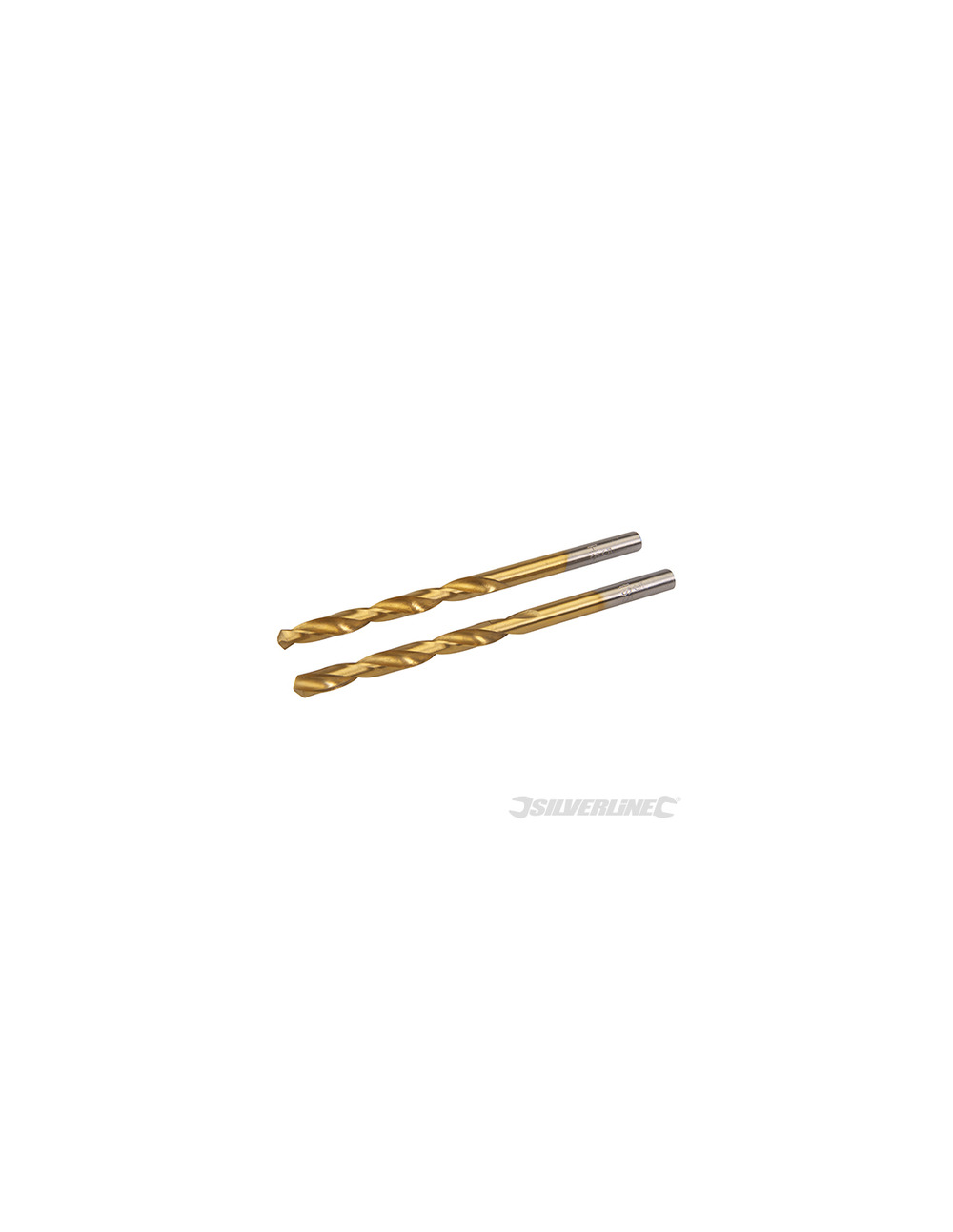 Silverline - mèches en acier rapide hss titané, 2 pcs - 5,0 mm