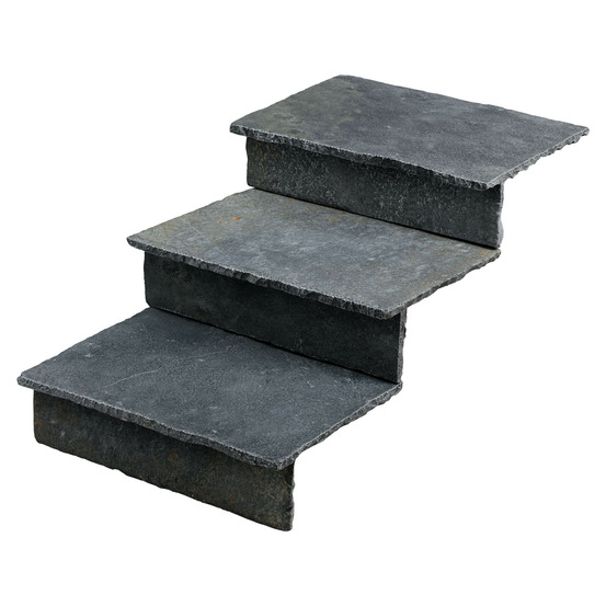 Dessus de marche pierre de tandur noir 60x40x2 cm bord naturel (à l'unité) - ro'ma nature