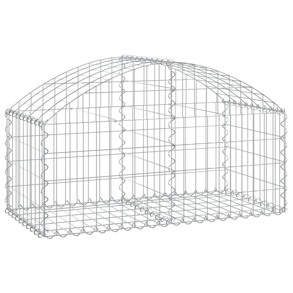 Panier de gabions arqué 100x50x40/60 cm fer galvanisé