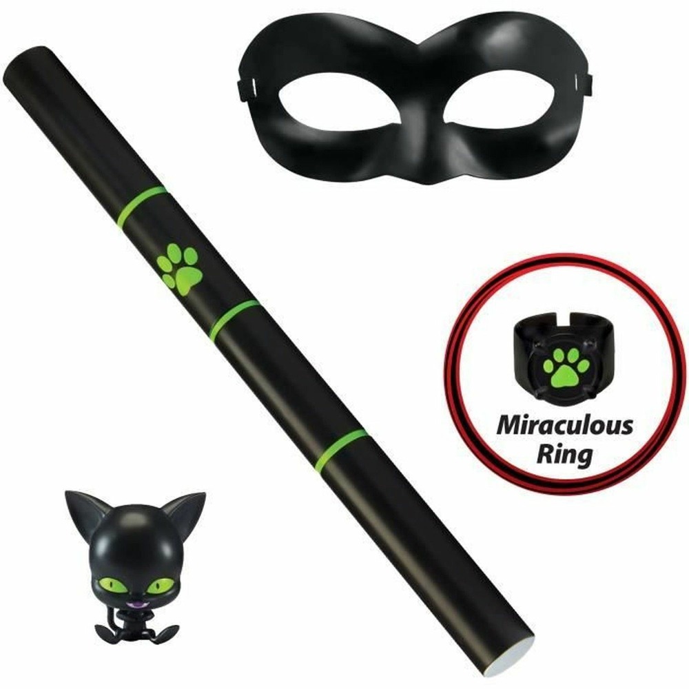 Miraculous set de transformation - chat noir - accessoire magique - bijou magique - kwami