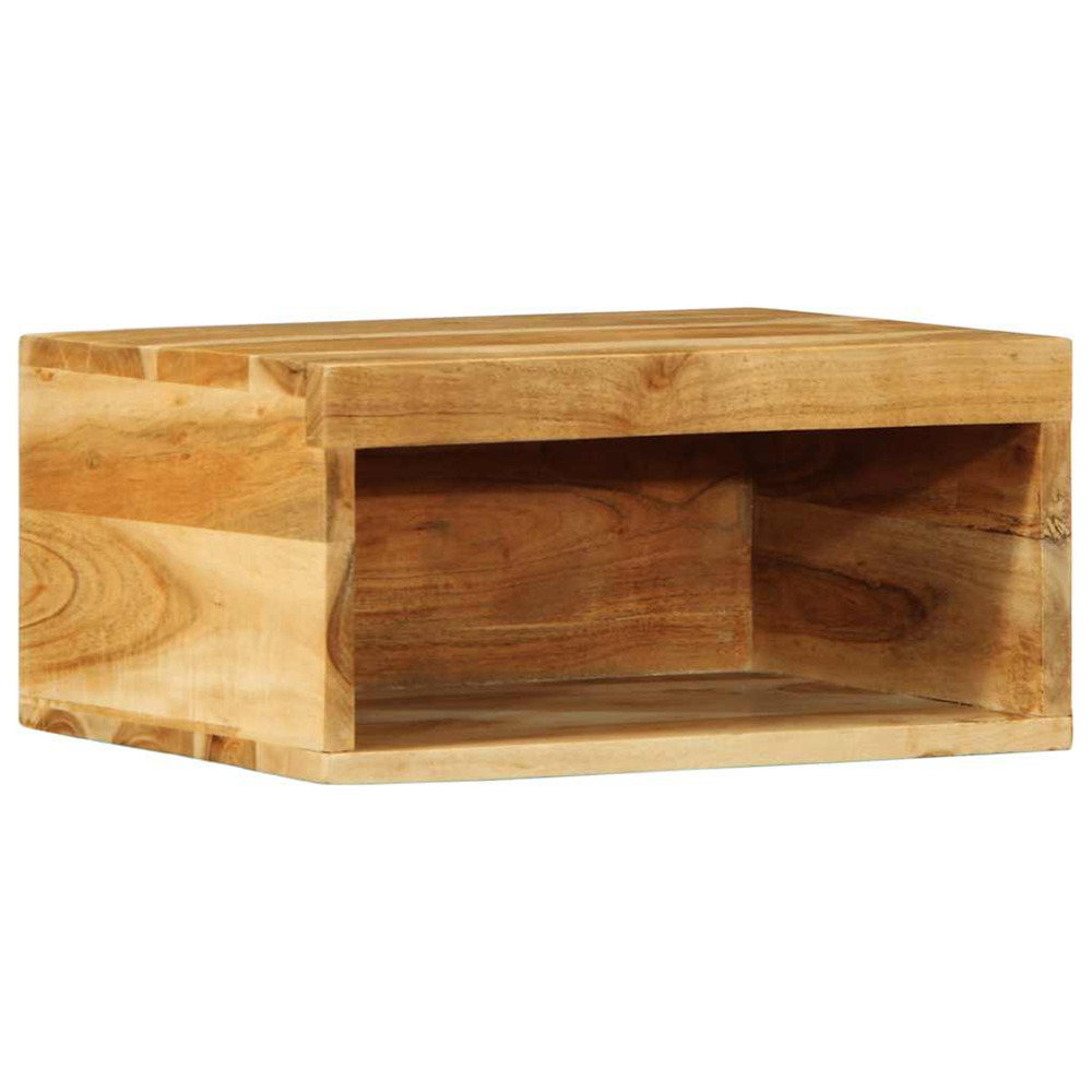 Meuble tv mural 40x30x19 cm bois massif d'acacia