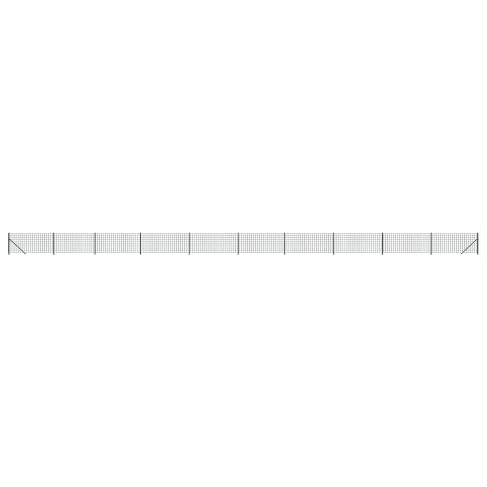 Clôture en treillis métallique avec bride vert 1,1x25 m