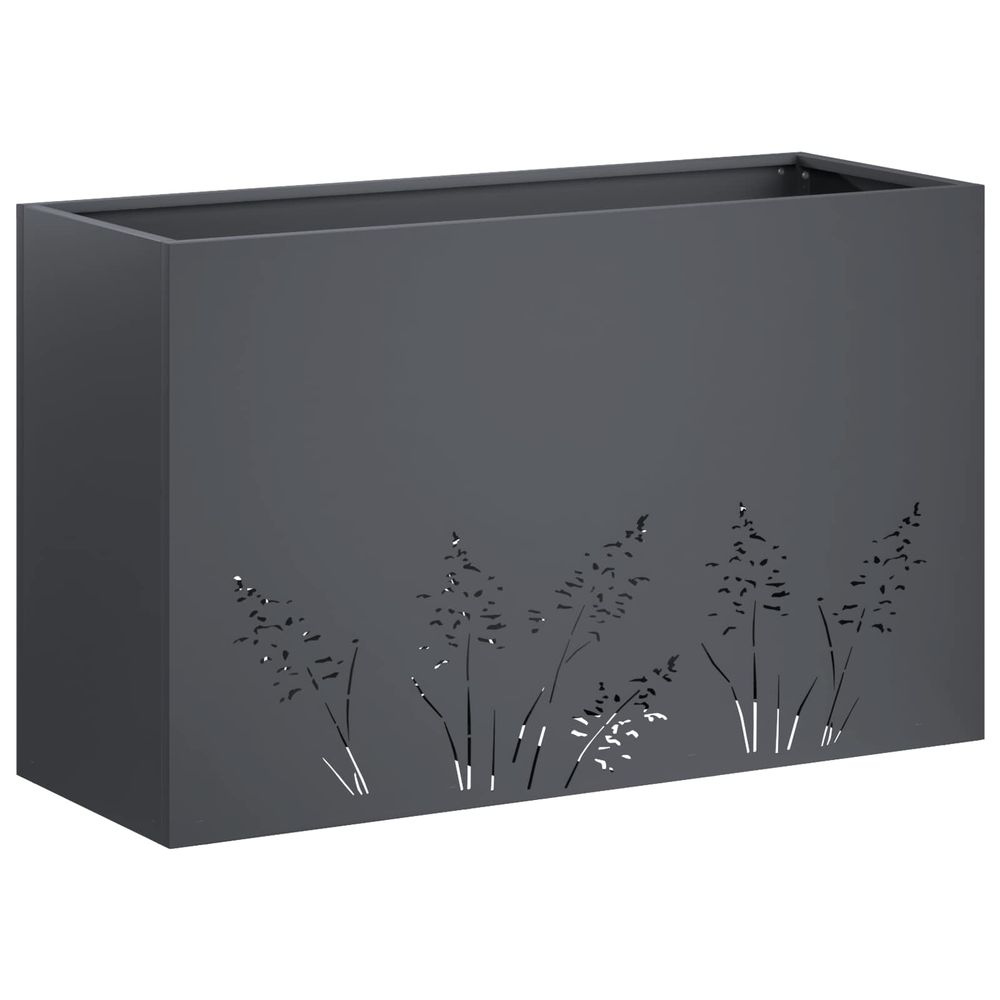 Cache-pot de jardin anthracite 80 x 20 x 49 cm