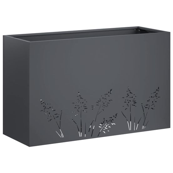 Cache-pot de jardin anthracite 80 x 20 x 49 cm