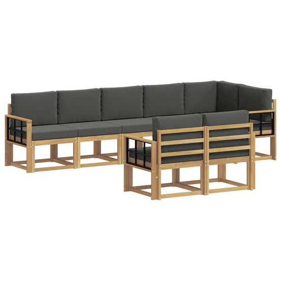 Ensemble de canapés d'extérieur 8 pc blanc et anthracite