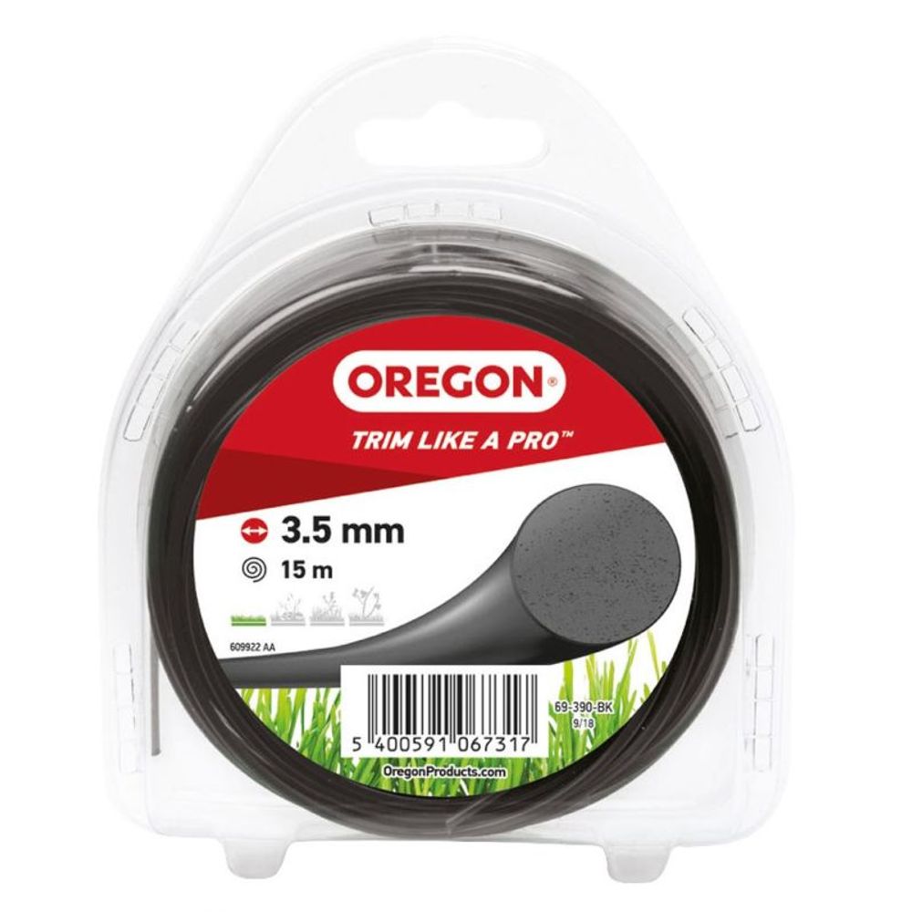 Fil débroussailleuse rond nylon noir ø3.5mm/15m oregon 69-390-bk