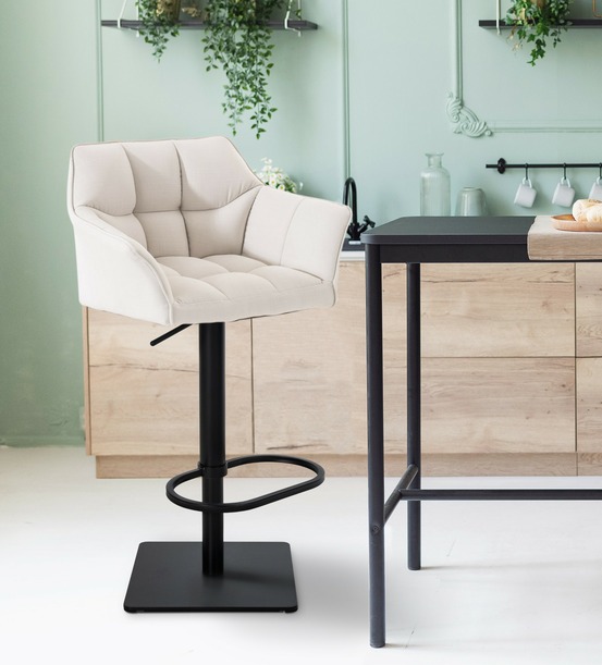 Tabouret de bar damaso b tissu