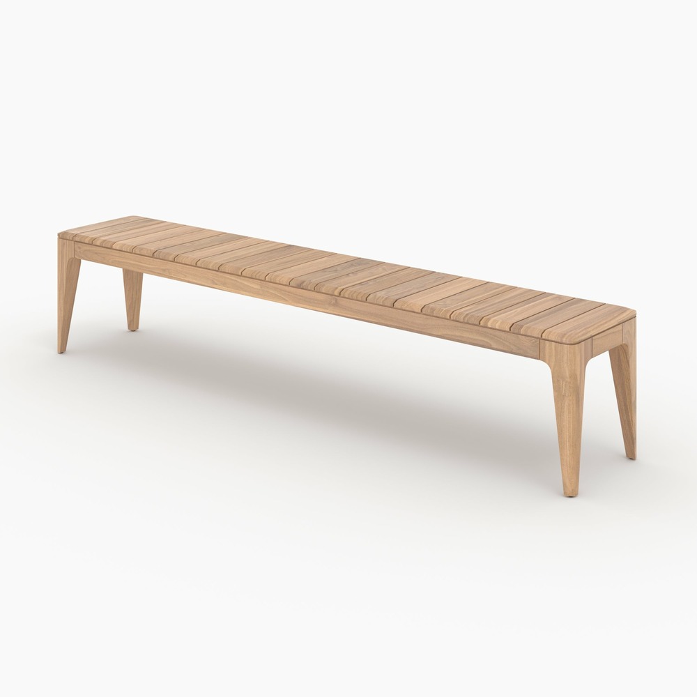 Nonza-banc de jardin en bois de teck recyclé 5 personnes