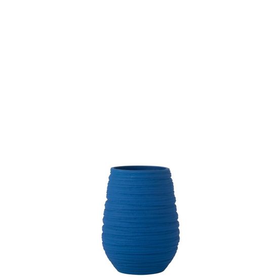 Cache-pot en céramique bleu 22x19x30 cm