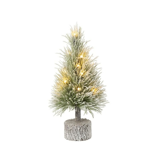 Sapin de noël artificiel en plastique vert 15x15x36 cm h36