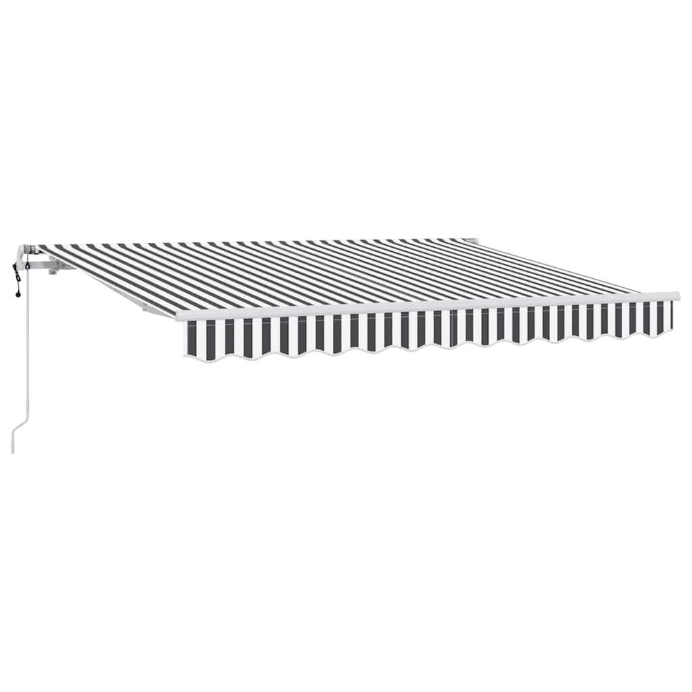 Auvent rétractable anthracite 350 x 200 cm tissu