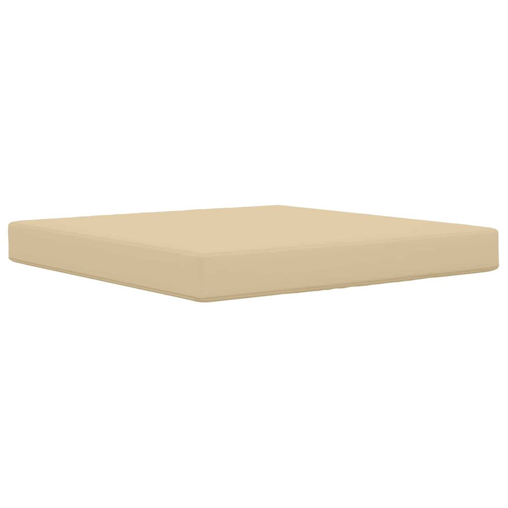 Coussin de canapé d'extérieur polyester beige 80 x 80 cm