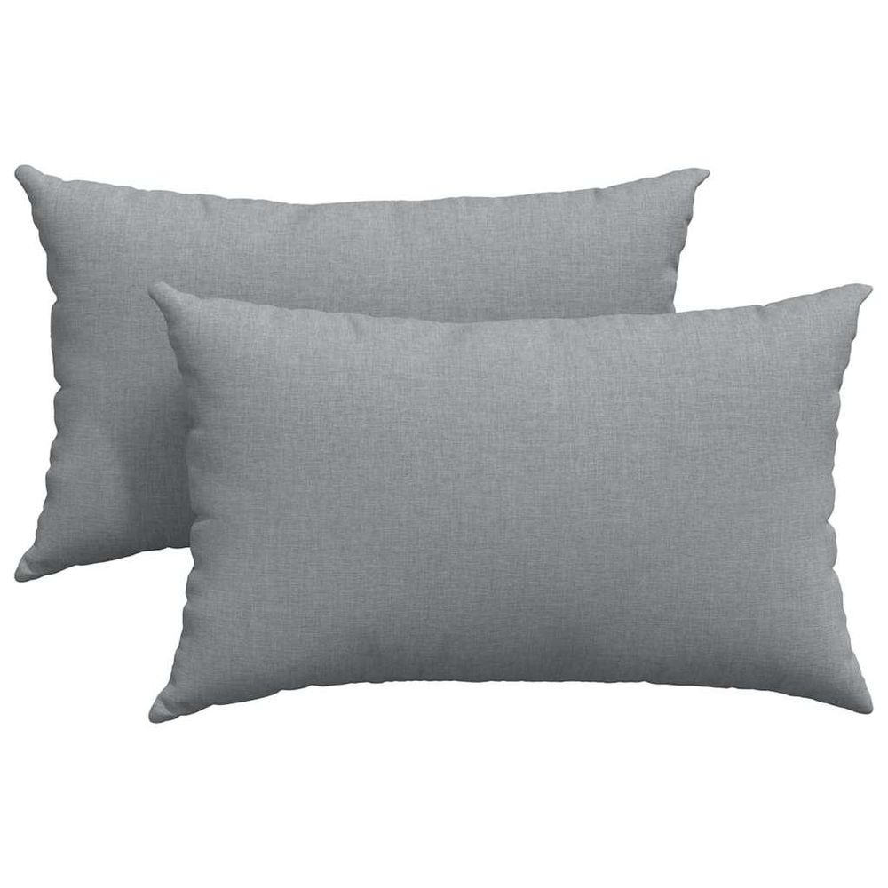 Coussins de canapé 2 pc tissu gris clair 50 x 30 cm
