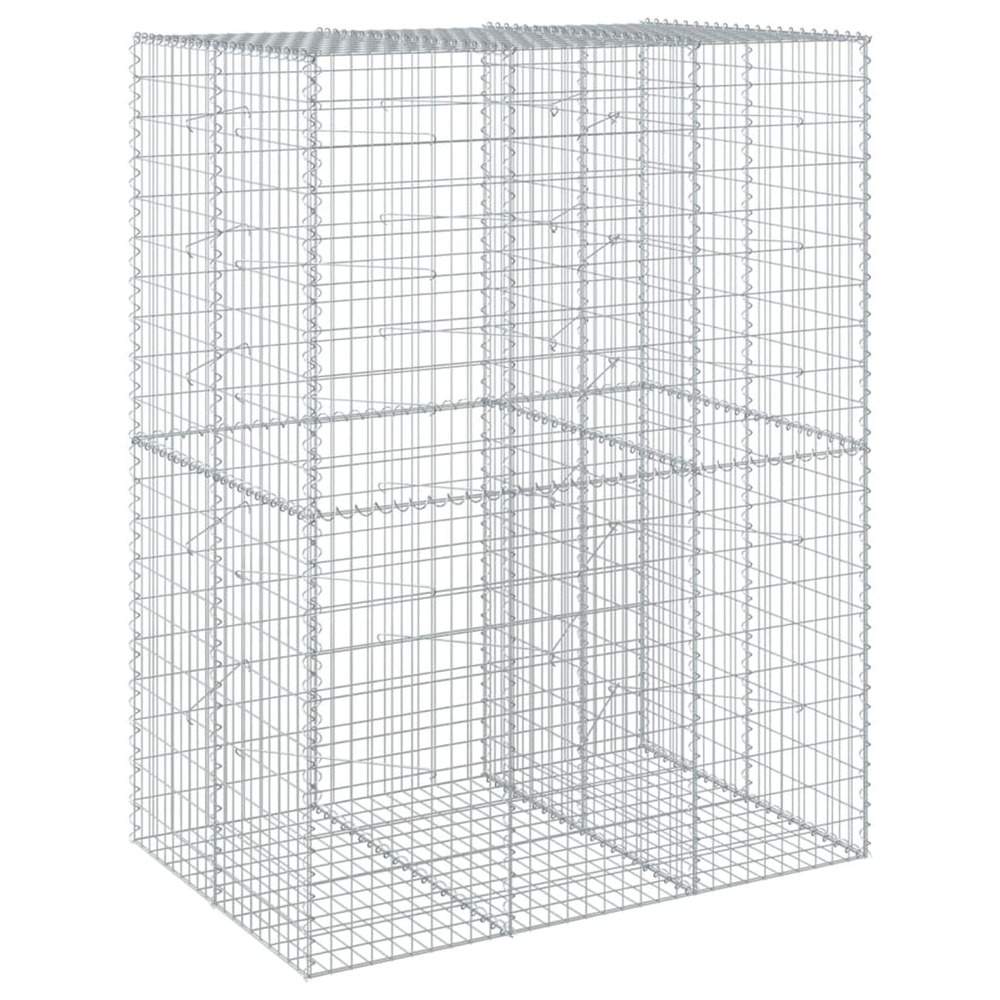 Panier gabion avec couvercle 150x100x200 cm fer galvanisé