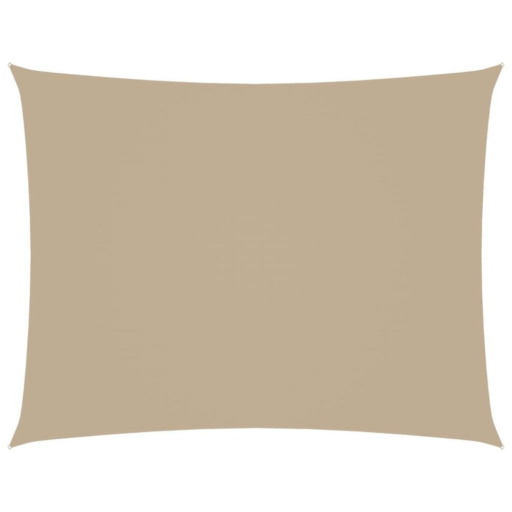 Voile de parasol tissu oxford rectangulaire 3,5x4,5 m beige