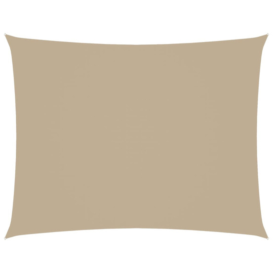 Voile de parasol tissu oxford rectangulaire 3,5x4,5 m beige