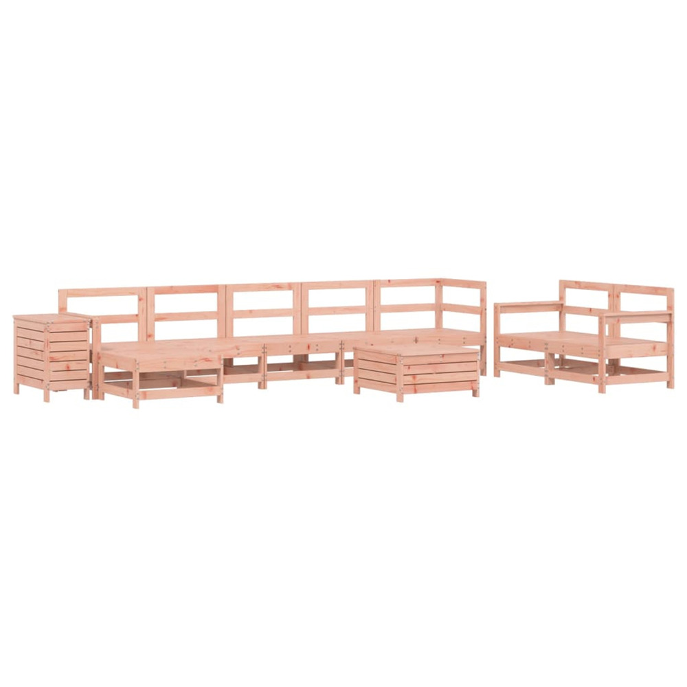 Salon de jardin 10 pcs bois massif sapin de douglas