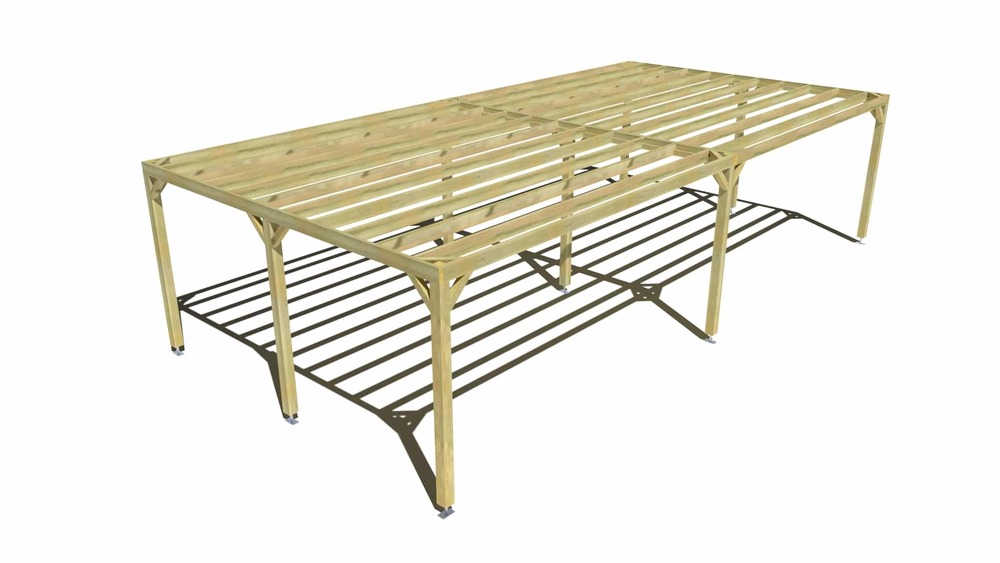 Pergola bois • 10m x 5m • indépendante • sens largeur • livraison comprise