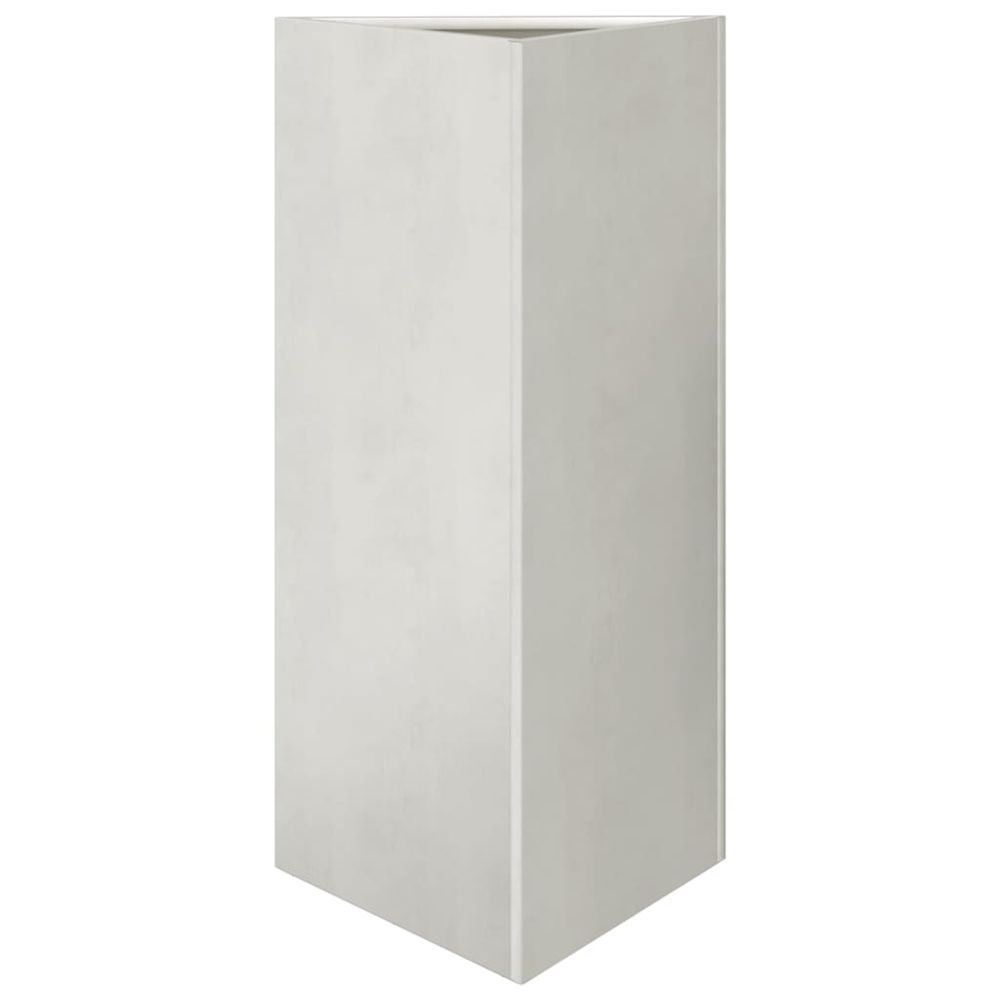 Jardinière d'extérieur triangulaire 40x34,5x75 cm acier inoxydable