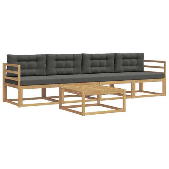 Ensemble de canapés d'extérieur 4 pc blanc et anthracite