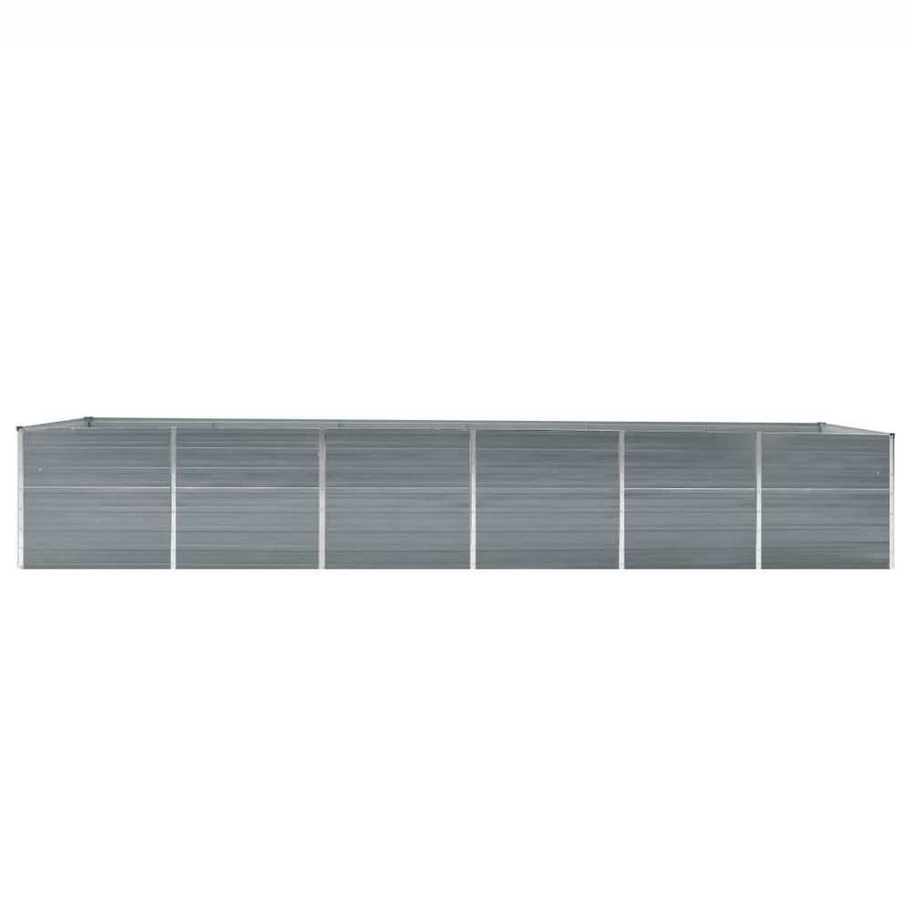 Lit surélevé de jardin acier galvanisé 480x80x77 cm gris