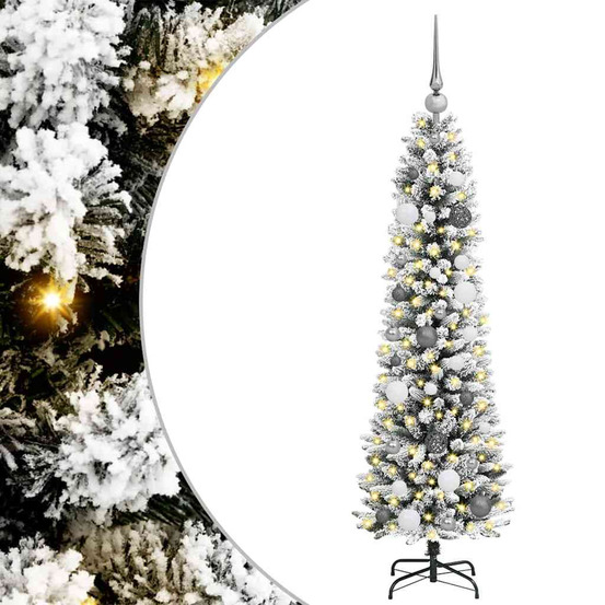 Sapin de noël artificiel blanc 150 cm pvc, métal et plastique