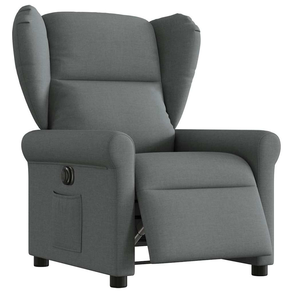 Fauteuil inclinable électrique gris foncé tissu