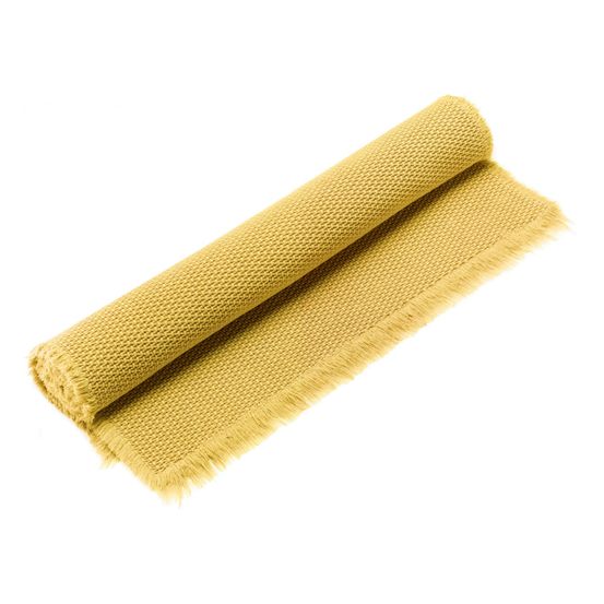 Tapis de bain uni elly curry 54 x 64 cm