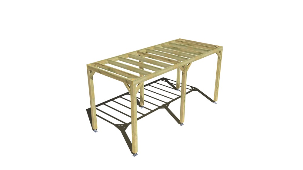 Pergola bois • 5m x 2m • indépendante • sens profondeur • livraison comprise