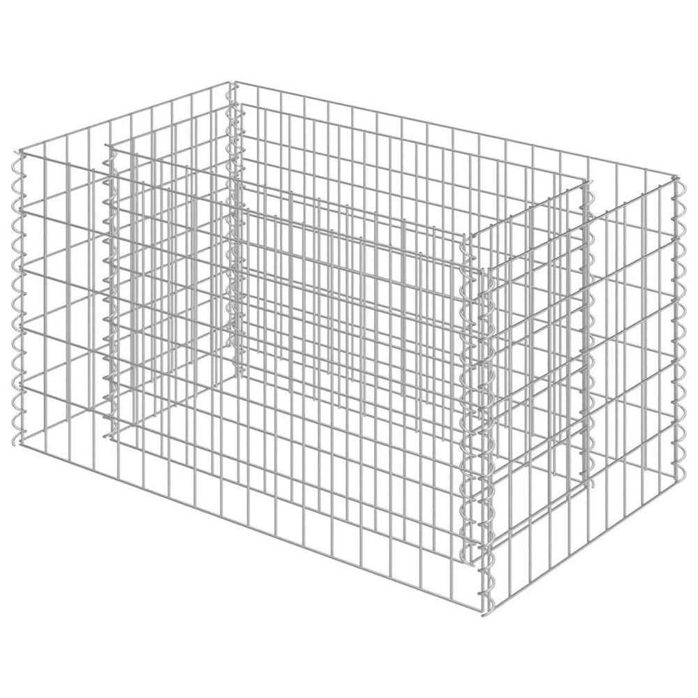 Lit surélevé à gabion acier galvanisé 90x50x50 cm